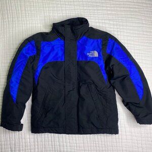Boys North Face Winter Warm Jacket Coat Black/Blue XS/6